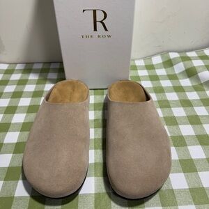 The Row Women's Tan Suede Mules